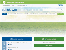 Tablet Screenshot of frankfort-in.gov
